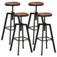 Glam Style Bar-stool with Adjustable Height Swivel Round Seat Barstool in Gold Brown 4 Piece Set Backless Clearhalo 'Bar Furniture' 'Bar Stools' 'bar_stools' 'furn' 'furn_bar_stools' 'furniture_bar_stools' 'Kitchen & Dining Furniture' 'kitchen&dining_furn' 'kitchen' 'kitchen_furn' Furniture' 4440740