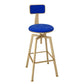 Glam Style Bar-stool with Adjustable Height Swivel Round Seat Barstool in Gold Blue 1 Piece Low Back Clearhalo 'Bar Furniture' 'Bar Stools' 'bar_stools' 'furn' 'furn_bar_stools' 'furniture_bar_stools' 'Kitchen & Dining Furniture' 'kitchen&dining_furn' 'kitchen' 'kitchen_furn' Furniture' 4440743