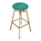 Glam Style Bar-stool with Adjustable Height Swivel Round Seat Barstool in Gold Blackish Green 1 Piece Backless Clearhalo 'Bar Furniture' 'Bar Stools' 'bar_stools' 'furn' 'furn_bar_stools' 'furniture_bar_stools' 'Kitchen & Dining Furniture' 'kitchen&dining_furn' 'kitchen' 'kitchen_furn' Furniture' 4440763