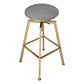 Glam Style Bar-stool with Adjustable Height Swivel Round Seat Barstool in Gold Grey 1 Piece Backless Clearhalo 'Bar Furniture' 'Bar Stools' 'bar_stools' 'furn' 'furn_bar_stools' 'furniture_bar_stools' 'Kitchen & Dining Furniture' 'kitchen&dining_furn' 'kitchen' 'kitchen_furn' Furniture' 4440775