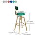 Glam Style Bar-stool with Adjustable Height Swivel Round Seat Barstool in Gold Clearhalo 'Bar Furniture' 'Bar Stools' 'bar_stools' 'furn' 'furn_bar_stools' 'furniture_bar_stools' 'Kitchen & Dining Furniture' 'kitchen&dining_furn' 'kitchen' 'kitchen_furn' Furniture' 4440782