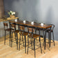 Rectangle Wood Top Counter Table Industrial 42-inch Metal 4 Legs Table for Dining Room Clearhalo 'Bar Furniture' 'Bar Tables' 'bar_tables' 'furn' 'furn_bar_tables' 'Furniture' 'furniture_bar_tables' 'Kitchen & Dining Furniture' 4443816
