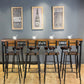 Rectangle Wood Top Counter Table Industrial 42-inch Metal 4 Legs Table for Dining Room Clearhalo 'Bar Furniture' 'Bar Tables' 'bar_tables' 'furn' 'furn_bar_tables' 'Furniture' 'furniture_bar_tables' 'Kitchen & Dining Furniture' 4443825