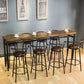 Rectangle Wood Top Counter Table Industrial 42-inch Metal 4 Legs Table for Dining Room Clearhalo 'Bar Furniture' 'Bar Tables' 'bar_tables' 'furn' 'furn_bar_tables' 'Furniture' 'furniture_bar_tables' 'Kitchen & Dining Furniture' 4443826