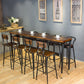 Rectangle Wood Top Counter Table Industrial 42-inch Metal 4 Legs Table for Dining Room Clearhalo 'Bar Furniture' 'Bar Tables' 'bar_tables' 'furn' 'furn_bar_tables' 'Furniture' 'furniture_bar_tables' 'Kitchen & Dining Furniture' 4443827
