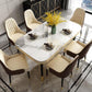 Traditional Luxury Dining Table Rectangle 4 Legs Dining Table for Living Room Clearhalo ' dining_table' 'Dining Tables & Seating' 'Dining Tables' 'furn' 'furn_dining_table' 'Furniture' 'furniture_dining_table' 'Kitchen & Dining Furniture' 'kitchen&dining_furn' 'kitchen' 'kitchen_dining_table' 4450648