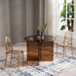 Modern Style Dinner Room Table Glass Dining Table for Home Use Red 39.4"L x 39.4"W x 29.5"H Without Chairs Clearhalo ' dining_table' 'Dining Tables & Seating' 'Dining Tables' 'furn' 'furn_dining_table' 'Furniture' 'furniture_dining_table' 'Kitchen & Dining Furniture' 'kitchen&dining_furn' 'kitchen' 'kitchen_dining_table' 4450657