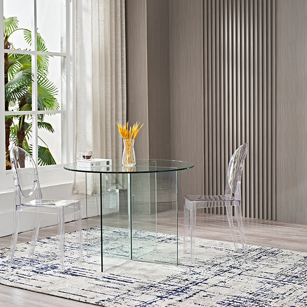 Modern Style Dinner Room Table Glass Dining Table for Home Use Clearhalo ' dining_table' 'Dining Tables & Seating' 'Dining Tables' 'furn' 'furn_dining_table' 'Furniture' 'furniture_dining_table' 'Kitchen & Dining Furniture' 'kitchen&dining_furn' 'kitchen' 'kitchen_dining_table' 4450668