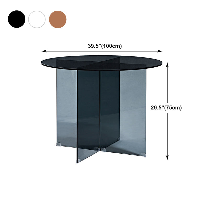 Modern Style Dinner Room Table Glass Dining Table for Home Use Clearhalo ' dining_table' 'Dining Tables & Seating' 'Dining Tables' 'furn' 'furn_dining_table' 'Furniture' 'furniture_dining_table' 'Kitchen & Dining Furniture' 'kitchen&dining_furn' 'kitchen' 'kitchen_dining_table' 4450672