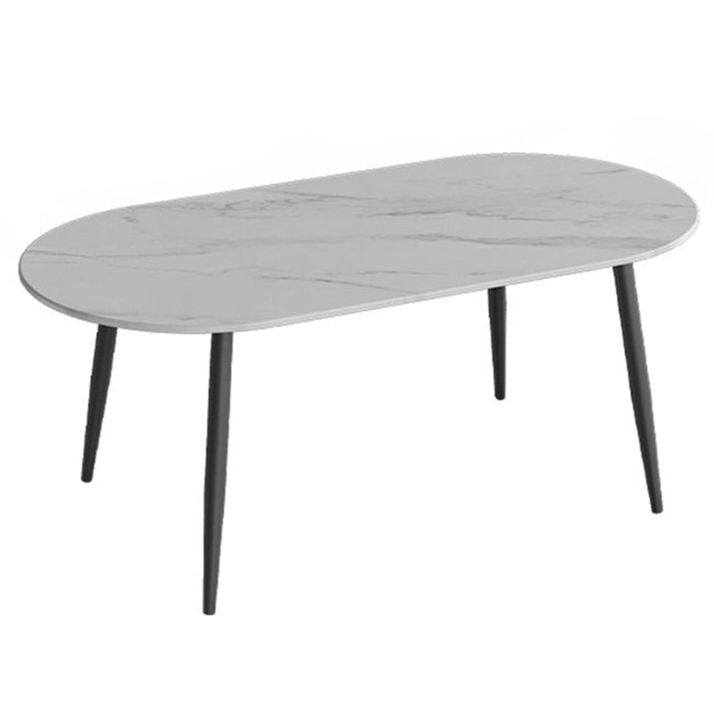 Traditional Luxury Stone Furniture Oval 4 Legs Dining Site Table for Home Black Without Chairs Clearhalo ' dining_table' 'Dining Tables & Seating' 'Dining Tables' 'furn' 'furn_dining_table' 'Furniture' 'furniture_dining_table' 'Kitchen & Dining Furniture' 'kitchen&dining_furn' 'kitchen' 'kitchen_dining_table' 4450690