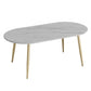 Traditional Luxury Stone Furniture Oval 4 Legs Dining Site Table for Home Gold Without Chairs Clearhalo ' dining_table' 'Dining Tables & Seating' 'Dining Tables' 'furn' 'furn_dining_table' 'Furniture' 'furniture_dining_table' 'Kitchen & Dining Furniture' 'kitchen&dining_furn' 'kitchen' 'kitchen_dining_table' 4450694