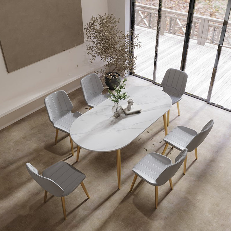 Traditional Luxury Stone Furniture Oval 4 Legs Dining Site Table for Home Clearhalo ' dining_table' 'Dining Tables & Seating' 'Dining Tables' 'furn' 'furn_dining_table' 'Furniture' 'furniture_dining_table' 'Kitchen & Dining Furniture' 'kitchen&dining_furn' 'kitchen' 'kitchen_dining_table' 4450702