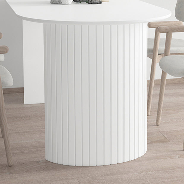 Solid Wood Base Contemporary Dining Table Marble Top Table for Dining Room Clearhalo ' dining_table' 'Dining Tables & Seating' 'Dining Tables' 'furn' 'furn_dining_table' 'Furniture' 'furniture_dining_table' 'Kitchen & Dining Furniture' 'kitchen&dining_furn' 'kitchen' 'kitchen_dining_table' 4450714