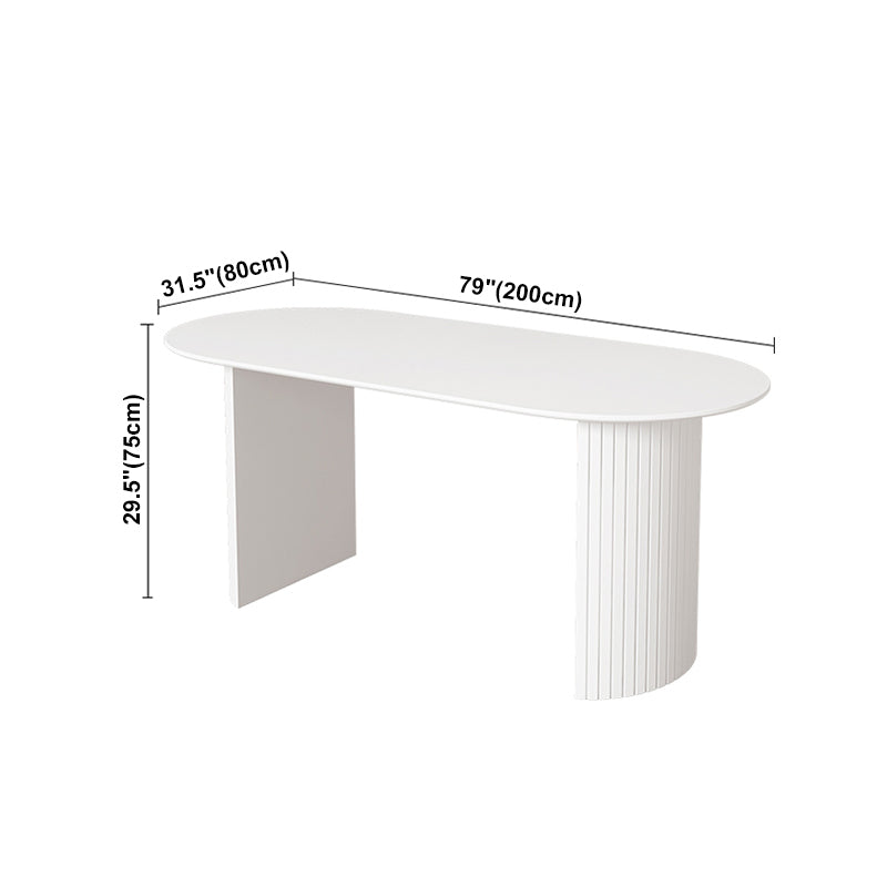 Solid Wood Base Contemporary Dining Table Marble Top Table for Dining Room Clearhalo ' dining_table' 'Dining Tables & Seating' 'Dining Tables' 'furn' 'furn_dining_table' 'Furniture' 'furniture_dining_table' 'Kitchen & Dining Furniture' 'kitchen&dining_furn' 'kitchen' 'kitchen_dining_table' 4450727
