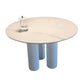 Round Dining Table Modern Dining Table with Three Pedestal Base for Dining Room Slate White Clearhalo ' dining_table' 'Dining Tables & Seating' 'Dining Tables' 'furn' 'furn_dining_table' 'Furniture' 'furniture_dining_table' 'Kitchen & Dining Furniture' 'kitchen&dining_furn' 'kitchen' 'kitchen_dining_table' 4450731