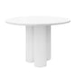 Round Dining Table Modern Dining Table with Three Pedestal Base for Dining Room Solid Wood White Clearhalo ' dining_table' 'Dining Tables & Seating' 'Dining Tables' 'furn' 'furn_dining_table' 'Furniture' 'furniture_dining_table' 'Kitchen & Dining Furniture' 'kitchen&dining_furn' 'kitchen' 'kitchen_dining_table' 4450735