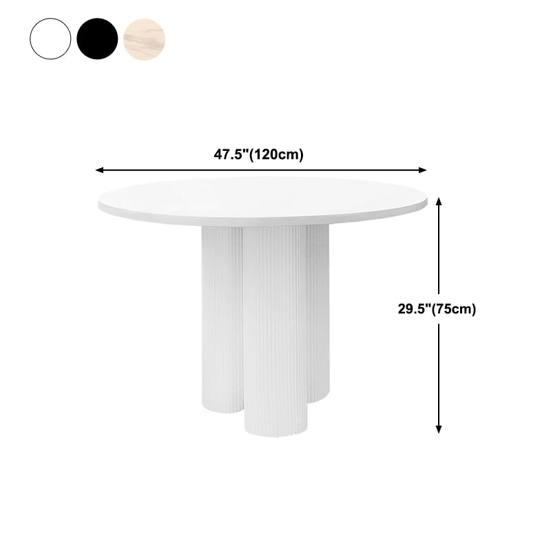 Round Dining Table Modern Dining Table with Three Pedestal Base for Dining Room Clearhalo ' dining_table' 'Dining Tables & Seating' 'Dining Tables' 'furn' 'furn_dining_table' 'Furniture' 'furniture_dining_table' 'Kitchen & Dining Furniture' 'kitchen&dining_furn' 'kitchen' 'kitchen_dining_table' 4450742