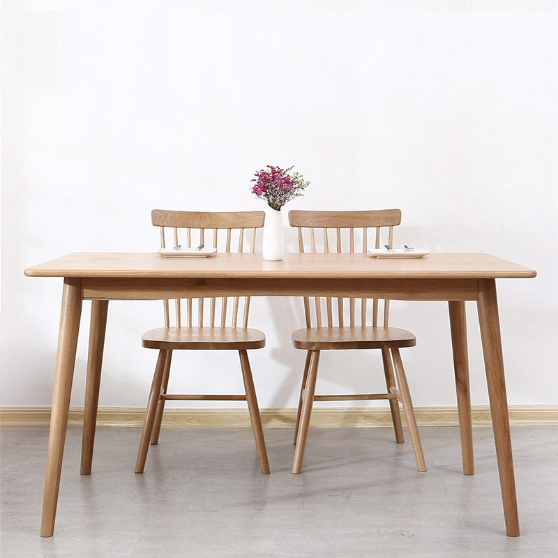 Modern Rectangle Dining Table Solid Wood Dining Table with 4 Legs for Home Use 55.1"L x 31.5"W x 29.5"H Without Chairs Clearhalo ' dining_table' 'Dining Tables & Seating' 'Dining Tables' 'furn' 'furn_dining_table' 'Furniture' 'furniture_dining_table' 'Kitchen & Dining Furniture' 'kitchen&dining_furn' 'kitchen' 'kitchen_dining_table' 4450744