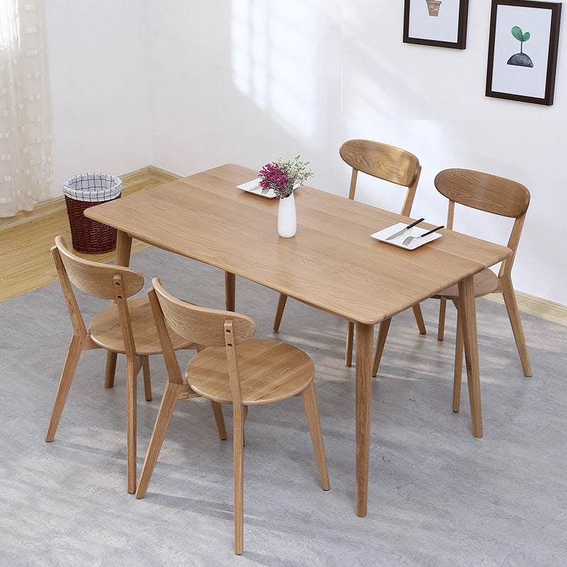 Modern Rectangle Dining Table Solid Wood Dining Table with 4 Legs for Home Use Clearhalo ' dining_table' 'Dining Tables & Seating' 'Dining Tables' 'furn' 'furn_dining_table' 'Furniture' 'furniture_dining_table' 'Kitchen & Dining Furniture' 'kitchen&dining_furn' 'kitchen' 'kitchen_dining_table' 4450756
