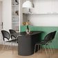 Oval Pedestal Base Furniture Contemporary Style Dining Room Collection Wood Black 63"L x 27.6"W x 29.5"H Clearhalo ' dining_table' 'Dining Tables & Seating' 'Dining Tables' 'furn' 'furn_dining_table' 'Furniture' 'furniture_dining_table' 'Kitchen & Dining Furniture' 'kitchen&dining_furn' 'kitchen' 'kitchen_dining_table' 4450767
