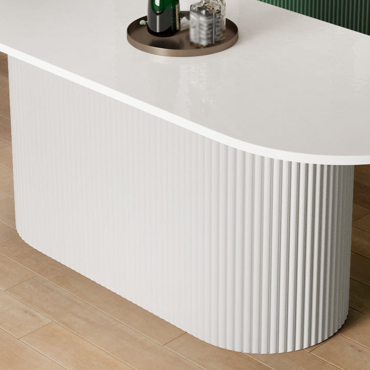 Oval Pedestal Base Furniture Contemporary Style Dining Room Collection Clearhalo ' dining_table' 'Dining Tables & Seating' 'Dining Tables' 'furn' 'furn_dining_table' 'Furniture' 'furniture_dining_table' 'Kitchen & Dining Furniture' 'kitchen&dining_furn' 'kitchen' 'kitchen_dining_table' 4450774