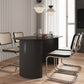 Double Pedestal Furniture Contemporary Style Pine Solid Wood Dining Room Collection Oval Black Clearhalo ' dining_table' 'Dining Tables & Seating' 'Dining Tables' 'furn' 'furn_dining_table' 'Furniture' 'furniture_dining_table' 'Kitchen & Dining Furniture' 'kitchen&dining_furn' 'kitchen' 'kitchen_dining_table' 4450789