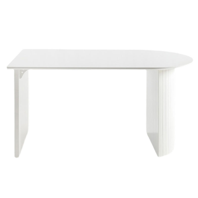 Double Pedestal Furniture Contemporary Style Pine Solid Wood Dining Room Collection Free Form White Clearhalo ' dining_table' 'Dining Tables & Seating' 'Dining Tables' 'furn' 'furn_dining_table' 'Furniture' 'furniture_dining_table' 'Kitchen & Dining Furniture' 'kitchen&dining_furn' 'kitchen' 'kitchen_dining_table' 4450791