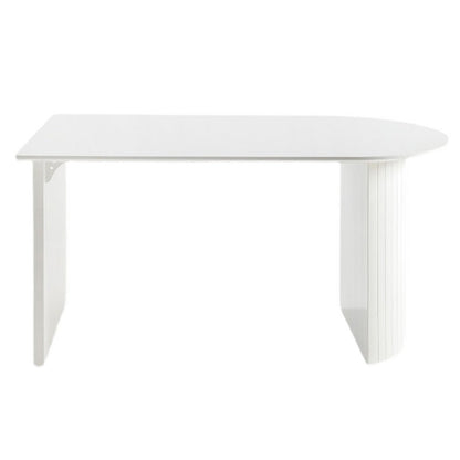 Double Pedestal Furniture Contemporary Style Pine Solid Wood Dining Room Collection Free Form White Clearhalo ' dining_table' 'Dining Tables & Seating' 'Dining Tables' 'furn' 'furn_dining_table' 'Furniture' 'furniture_dining_table' 'Kitchen & Dining Furniture' 'kitchen&dining_furn' 'kitchen' 'kitchen_dining_table' 4450791
