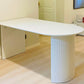 Free Form White Tone Dining Table Contemporary Dinette Table with Double Pedestal Base Clearhalo ' dining_table' 'Dining Tables & Seating' 'Dining Tables' 'furn' 'furn_dining_table' 'Furniture' 'furniture_dining_table' 'Kitchen & Dining Furniture' 'kitchen&dining_furn' 'kitchen' 'kitchen_dining_table' 4450809