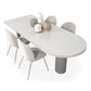 Free Form Modern Dining Table White Tone Fixed Table with 3 Legs for Dining Room Wood 70.9"L x 31.5"W x 29.5"H Without Chairs Clearhalo ' dining_table' 'Dining Tables & Seating' 'Dining Tables' 'furn' 'furn_dining_table' 'Furniture' 'furniture_dining_table' 'Kitchen & Dining Furniture' 'kitchen&dining_furn' 'kitchen' 'kitchen_dining_table' 4450819