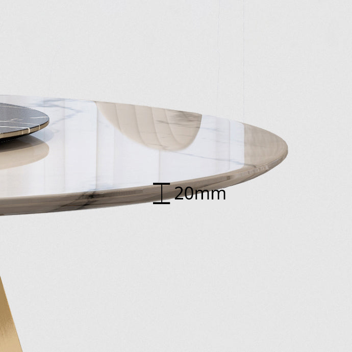 Marble Dining Table Traditional Luxury Round Dining Site Table with Turntable Clearhalo ' dining_table' 'Dining Tables & Seating' 'Dining Tables' 'furn' 'furn_dining_table' 'Furniture' 'furniture_dining_table' 'Kitchen & Dining Furniture' 'kitchen&dining_furn' 'kitchen' 'kitchen_dining_table' 4450837