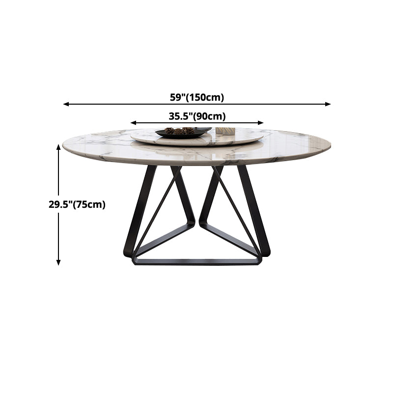 Marble Dining Table Traditional Luxury Round Dining Site Table with Turntable Clearhalo ' dining_table' 'Dining Tables & Seating' 'Dining Tables' 'furn' 'furn_dining_table' 'Furniture' 'furniture_dining_table' 'Kitchen & Dining Furniture' 'kitchen&dining_furn' 'kitchen' 'kitchen_dining_table' 4450849