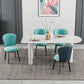Free Form Sintered Stone White Dining Table Simplicity 3 Legs Table for Dining Room Stone 59.1"L x 27.6"W x 29.5"H Without Chairs Clearhalo ' dining_table' 'Dining Tables & Seating' 'Dining Tables' 'furn' 'furn_dining_table' 'Furniture' 'furniture_dining_table' 'Kitchen & Dining Furniture' 'kitchen&dining_furn' 'kitchen' 'kitchen_dining_table' 4450852