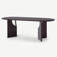 Modern Indoor Wood Table for Restaurant Oval Dining Table with Double Pedestal Base Black Without Chairs Clearhalo ' dining_table' 'Dining Tables & Seating' 'Dining Tables' 'furn' 'furn_dining_table' 'Furniture' 'furniture_dining_table' 'Kitchen & Dining Furniture' 'kitchen&dining_furn' 'kitchen' 'kitchen_dining_table' 4450900