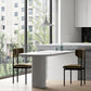 Solid Wood Free Form Dining Table Contemporary Pine Wood Top Table for Dining Room White 55.1"L x 27.6"W x 29.5"H Without Chairs Clearhalo ' dining_table' 'Dining Tables & Seating' 'Dining Tables' 'furn' 'furn_dining_table' 'Furniture' 'furniture_dining_table' 'Kitchen & Dining Furniture' 'kitchen&dining_furn' 'kitchen' 'kitchen_dining_table' 4450912