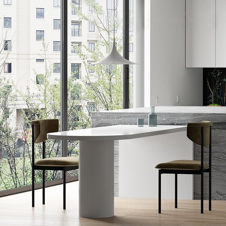 Solid Wood Free Form Dining Table Contemporary Pine Wood Top Table for Dining Room White 55.1"L x 27.6"W x 29.5"H Without Chairs Clearhalo ' dining_table' 'Dining Tables & Seating' 'Dining Tables' 'furn' 'furn_dining_table' 'Furniture' 'furniture_dining_table' 'Kitchen & Dining Furniture' 'kitchen&dining_furn' 'kitchen' 'kitchen_dining_table' 4450912