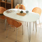 Sintered Stone Modern White Table for Restaurant Oval Dining Table with 4 Legs 51.2"L x 27.6"W x 29.5"H Without Chairs Clearhalo ' dining_table' 'Dining Tables & Seating' 'Dining Tables' 'furn' 'furn_dining_table' 'Furniture' 'furniture_dining_table' 'Kitchen & Dining Furniture' 'kitchen&dining_furn' 'kitchen' 'kitchen_dining_table' 4450956