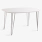 Sintered Stone Modern White Table for Restaurant Oval Dining Table with 4 Legs Without Chairs Clearhalo ' dining_table' 'Dining Tables & Seating' 'Dining Tables' 'furn' 'furn_dining_table' 'Furniture' 'furniture_dining_table' 'Kitchen & Dining Furniture' 'kitchen&dining_furn' 'kitchen' 'kitchen_dining_table' 4450960