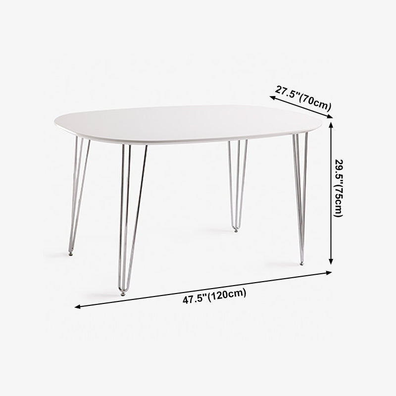 Sintered Stone Modern White Table for Restaurant Oval Dining Table with 4 Legs Clearhalo ' dining_table' 'Dining Tables & Seating' 'Dining Tables' 'furn' 'furn_dining_table' 'Furniture' 'furniture_dining_table' 'Kitchen & Dining Furniture' 'kitchen&dining_furn' 'kitchen' 'kitchen_dining_table' 4450967