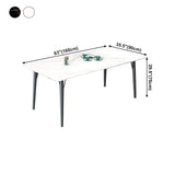 Modern Style Dining Table Rectangle Sintered Stone 4 Legs Dining Table for Kitchen Clearhalo ' dining_table' 'Dining Tables & Seating' 'Dining Tables' 'furn' 'furn_dining_table' 'Furniture' 'furniture_dining_table' 'Kitchen & Dining Furniture' 'kitchen&dining_furn' 'kitchen' 'kitchen_dining_table' 4451027
