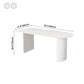 Modern Style Dining Table White Double Pedestal Dining Table for Home Use Clearhalo ' dining_table' 'Dining Tables & Seating' 'Dining Tables' 'furn' 'furn_dining_table' 'Furniture' 'furniture_dining_table' 'Kitchen & Dining Furniture' 'kitchen&dining_furn' 'kitchen' 'kitchen_dining_table' 4451040