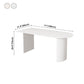 Modern Style Dining Table White Double Pedestal Dining Table for Home Use Clearhalo ' dining_table' 'Dining Tables & Seating' 'Dining Tables' 'furn' 'furn_dining_table' 'Furniture' 'furniture_dining_table' 'Kitchen & Dining Furniture' 'kitchen&dining_furn' 'kitchen' 'kitchen_dining_table' 4451041