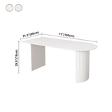 Modern Style Dining Table White Double Pedestal Dining Table for Home Use Clearhalo ' dining_table' 'Dining Tables & Seating' 'Dining Tables' 'furn' 'furn_dining_table' 'Furniture' 'furniture_dining_table' 'Kitchen & Dining Furniture' 'kitchen&dining_furn' 'kitchen' 'kitchen_dining_table' 4451041