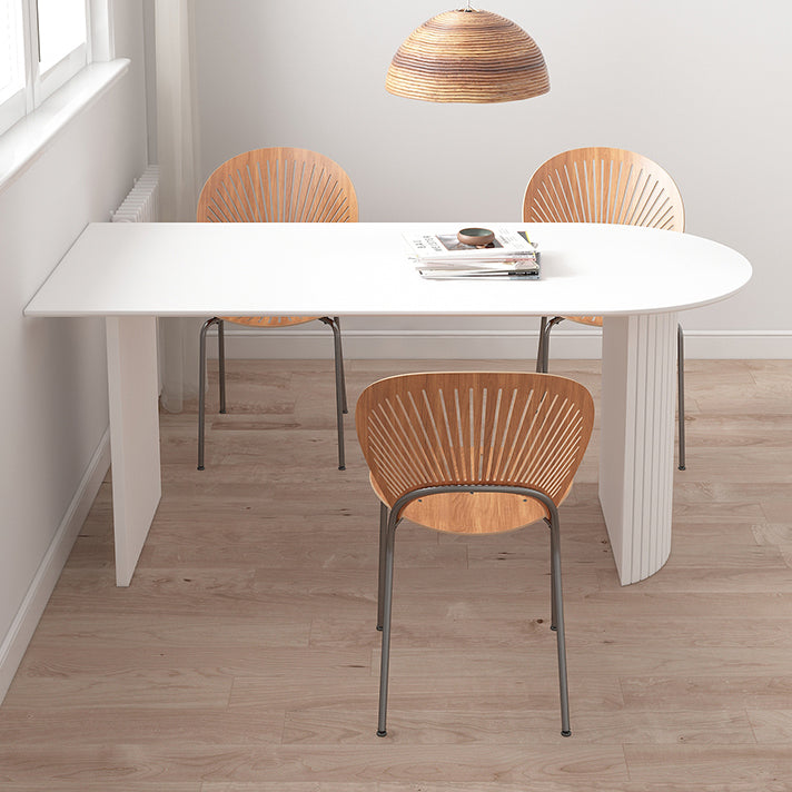 Contemporary Solid Wood Standard Dining Table White Standard Dining Table for Kitchen Clearhalo ' dining_table' 'Dining Tables & Seating' 'Dining Tables' 'furn' 'furn_dining_table' 'Furniture' 'furniture_dining_table' 'Kitchen & Dining Furniture' 'kitchen&dining_furn' 'kitchen' 'kitchen_dining_table' 4451054