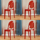 Contemporary Modern Acrylic Dining Room Side Chair Open Back Chair Red 4 Piece Set Clearhalo ' kitchen&dining_furn' 'Dining Chairs' 'Dining Tables & Seating' 'dining_chair' 'furn' 'furn_dining_chair' 'Furniture' 'furniture_dining_chair' 'Kitchen & Dining Furniture' 'kitchen' 4451069