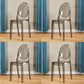 Contemporary Modern Acrylic Dining Room Side Chair Open Back Chair Smoke Gray 4 Piece Set Clearhalo ' kitchen&dining_furn' 'Dining Chairs' 'Dining Tables & Seating' 'dining_chair' 'furn' 'furn_dining_chair' 'Furniture' 'furniture_dining_chair' 'Kitchen & Dining Furniture' 'kitchen' 4451079