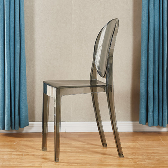 Contemporary Modern Acrylic Dining Room Side Chair Open Back Chair Clearhalo ' kitchen&dining_furn' 'Dining Chairs' 'Dining Tables & Seating' 'dining_chair' 'furn' 'furn_dining_chair' 'Furniture' 'furniture_dining_chair' 'Kitchen & Dining Furniture' 'kitchen' 4451081