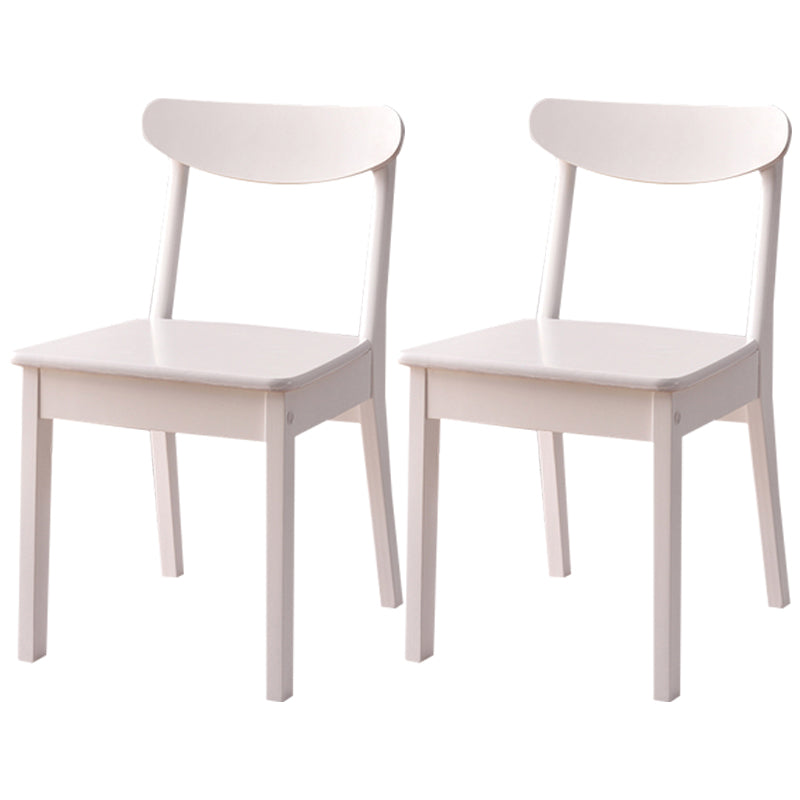 Scandinavian Rubberwood Open Back Side Chair Natural Wood Dining Chair White 2 Piece Set Clearhalo ' kitchen&dining_furn' 'Dining Chairs' 'Dining Tables & Seating' 'dining_chair' 'furn' 'furn_dining_chair' 'Furniture' 'furniture_dining_chair' 'Kitchen & Dining Furniture' 'kitchen' 4451086