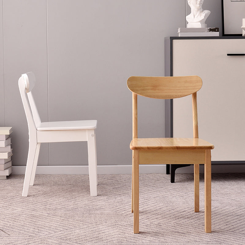 Scandinavian Rubberwood Open Back Side Chair Natural Wood Dining Chair Clearhalo ' kitchen&dining_furn' 'Dining Chairs' 'Dining Tables & Seating' 'dining_chair' 'furn' 'furn_dining_chair' 'Furniture' 'furniture_dining_chair' 'Kitchen & Dining Furniture' 'kitchen' 4451087