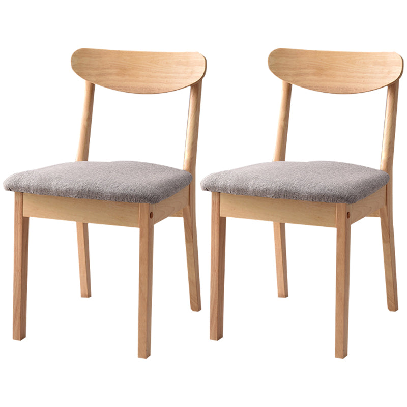 Scandinavian Rubberwood Open Back Side Chair Natural Wood Dining Chair Wood 2 Piece Set Clearhalo ' kitchen&dining_furn' 'Dining Chairs' 'Dining Tables & Seating' 'dining_chair' 'furn' 'furn_dining_chair' 'Furniture' 'furniture_dining_chair' 'Kitchen & Dining Furniture' 'kitchen' 4451090